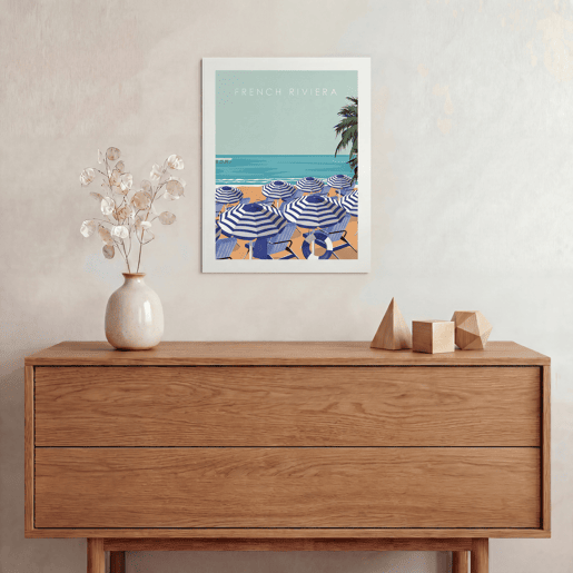 Gravura FRENCH RIVERA 50x40cm marca MARCOMUEBLE