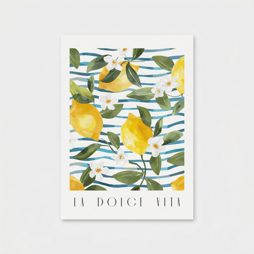 Gravura decorativa LIMONES 70x50cm multicolor
