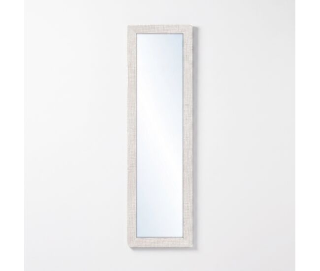 Espejo first textura blanca 169x49,5cm