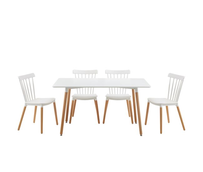 Conjunto de mesa con 4 sillas fatima