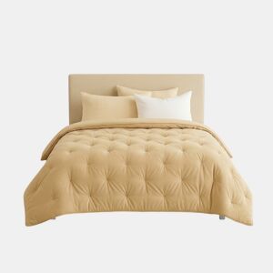 Colcha de veludo poliéster MILA 90cm cor bege