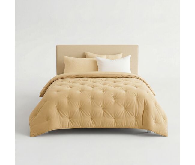 Colcha poliéster velvet mila cama 90cm color beige - conforama