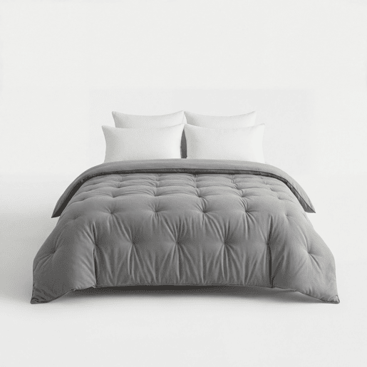 Colcha de veludo de poliéster MILA cama 90cm cor cinzento escuro