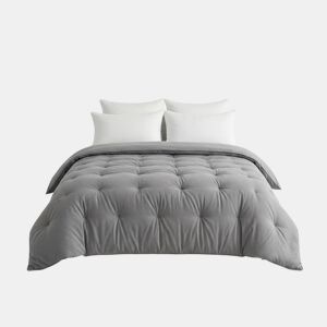 Colcha de veludo de poliéster MILA cama 90cm cor cinzento escuro