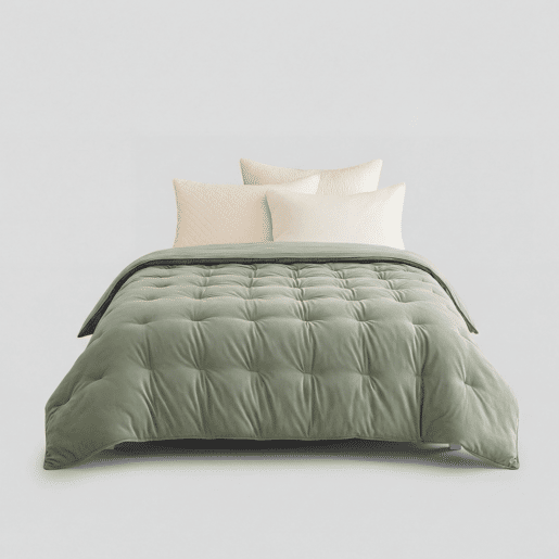 Colcha de veludo de poliéster MILA 90cm verde