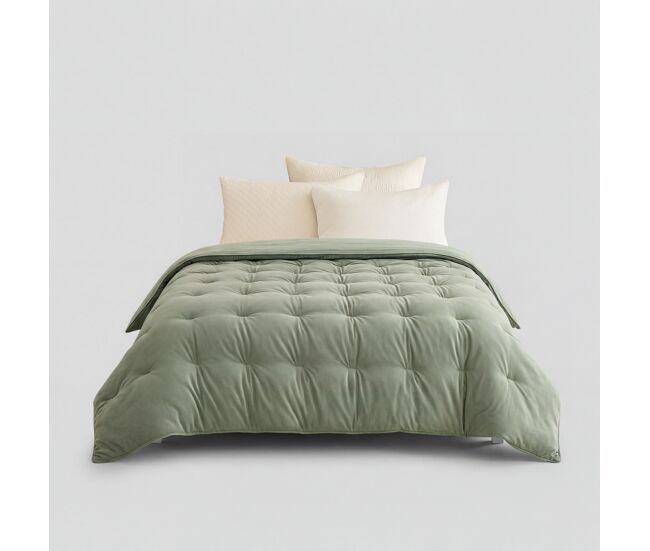Colcha poliéster velvet mila cama 90cm color verde - conforama