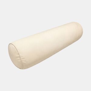 Almofada cilíndrica de veludo bege NECK 25x80cm