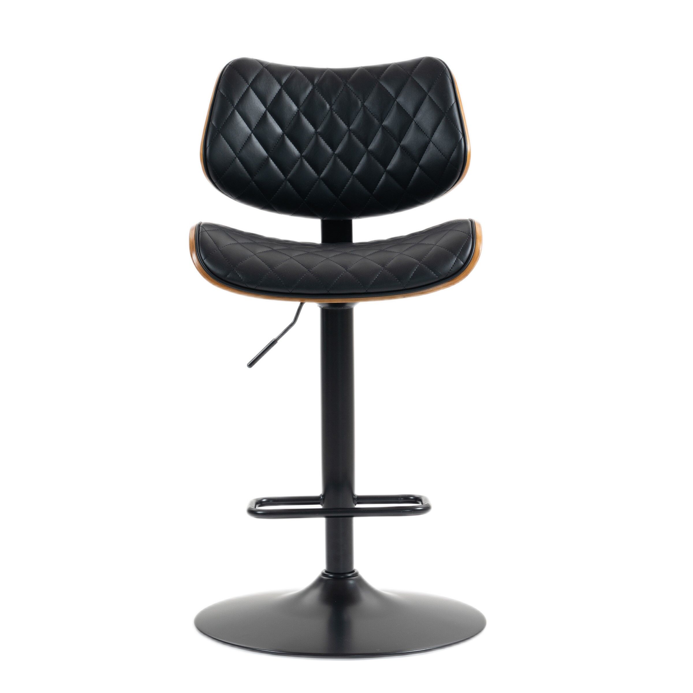 Taburete ajustable DONTE color negro y madera