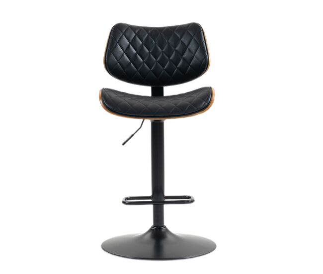 Taburete ajustable DONTE color negro y madera