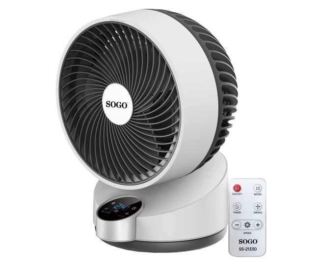 Ventilador sobremesa 25cm 50w 3 velocidades blanco