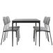 Set de comedor 1 mesa y 4 sillas gris STONE Set de comedor 1 mesa y 4 sillas gris STONE Gris