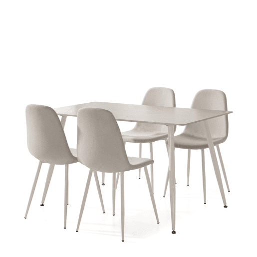 Conjunto de jantar 1 mesa e 4 cadeiras TRAVIS