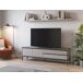 Mueble tv 180cm crema y negro LORENZA Mueble tv 180cm crema y negro LORENZA Negro/ Beige