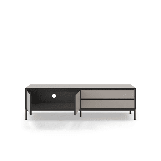 Móvel de TV 180cm creme e preto LORENZA