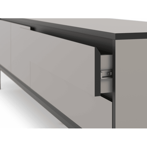 Móvel de TV 180cm creme e preto LORENZA