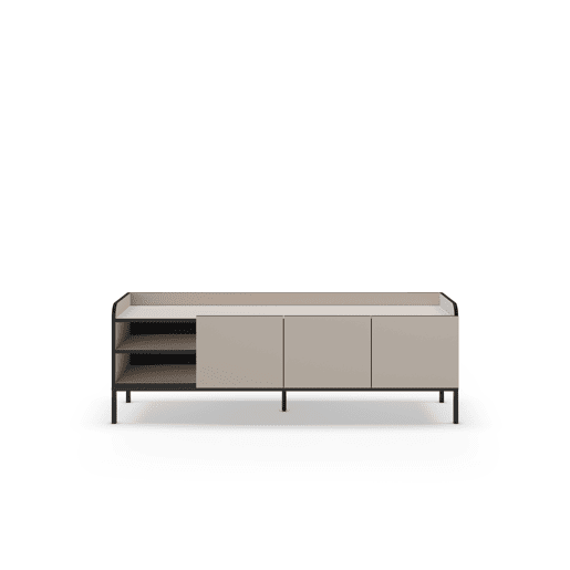 Móvel de TV 160cm creme e preto ADARA Móvel de TV 160cm creme e preto ADARA