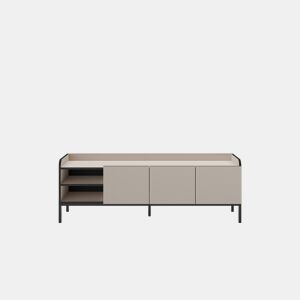 Móvel de TV 160cm creme e preto ADARA
