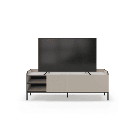 Móvel de TV 160cm creme e preto ADARA Móvel de TV 160cm creme e preto ADARA