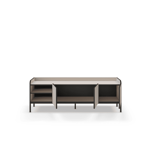 Móvel de TV 160cm creme e preto ADARA Móvel de TV 160cm creme e preto ADARA