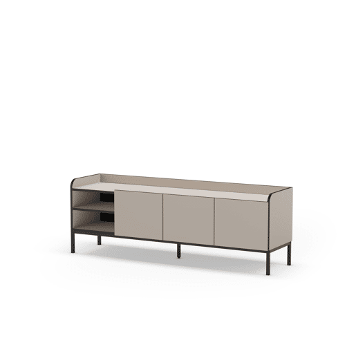 Móvel de TV 160cm creme e preto ADARA Móvel de TV 160cm creme e preto ADARA