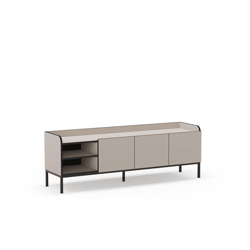Móvel de TV 160cm creme e preto ADARA Móvel de TV 160cm creme e preto ADARA