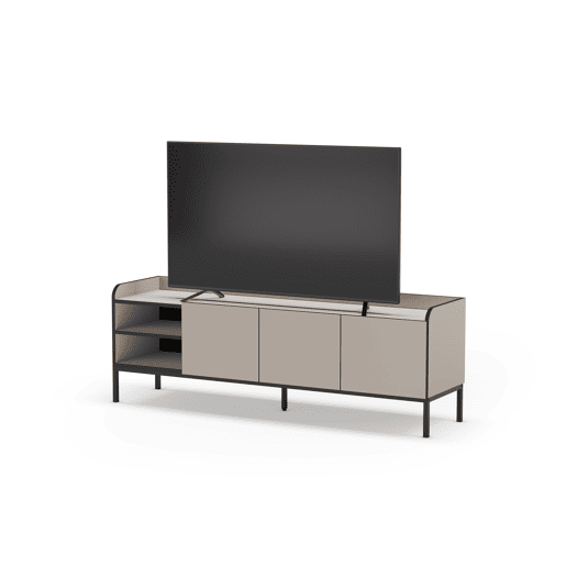 Móvel de TV 160cm creme e preto ADARA Móvel de TV 160cm creme e preto ADARA