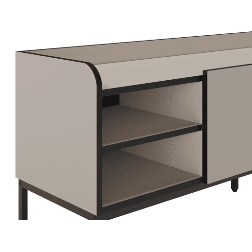 Móvel de TV 160cm creme e preto ADARA Móvel de TV 160cm creme e preto ADARA