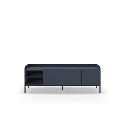 Móvel de TV 160cm azul e preto ADARA Móvel de TV 160cm azul e preto ADARA