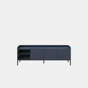 Móvel de TV 160cm azul e preto ADARA