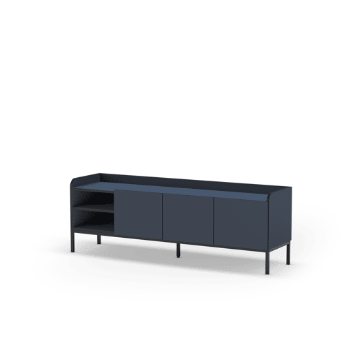 Móvel de TV 160cm azul e preto ADARA Móvel de TV 160cm azul e preto ADARA