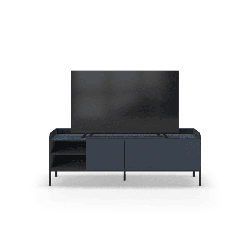 Móvel de TV 160cm azul e preto ADARA Móvel de TV 160cm azul e preto ADARA