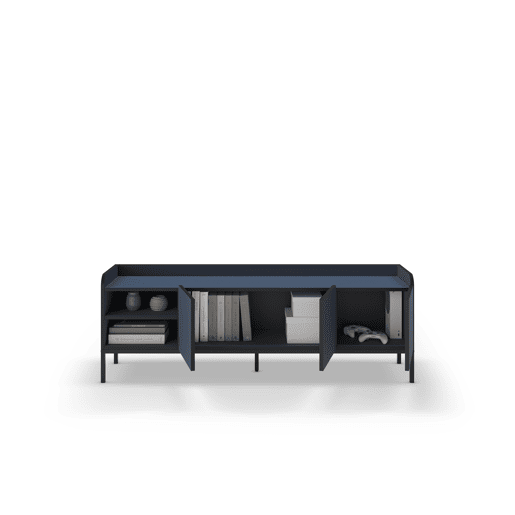 Móvel de TV 160cm azul e preto ADARA Móvel de TV 160cm azul e preto ADARA