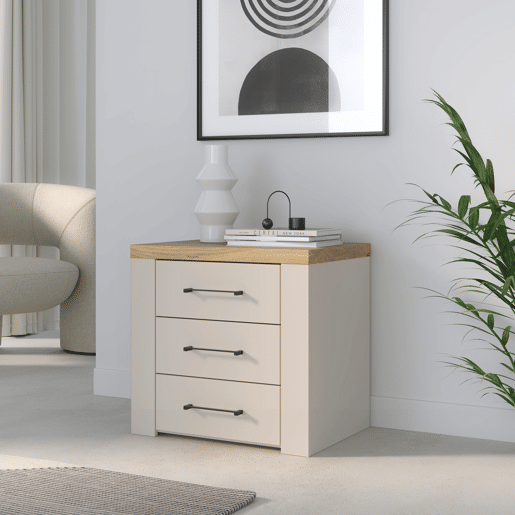 Mesa de cabeceira NELLEKE cor areia