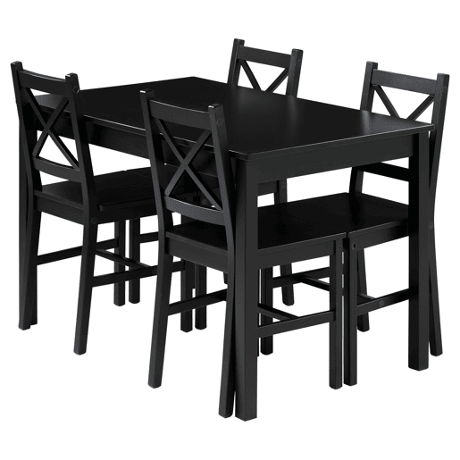 Mesa de cozinha 118x75cm preto VALERY