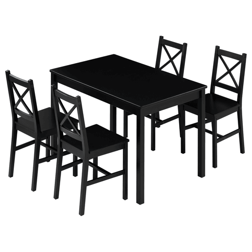 Mesa de cozinha 118x75cm preto VALERY