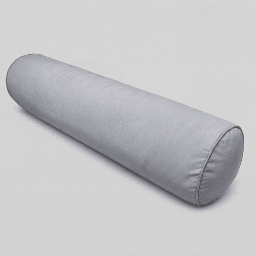 Almofada cilíndrica NECK veludo cinzento 25x80cm