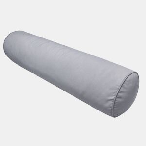 Almofada cilíndrica NECK veludo cinzento 25x80cm