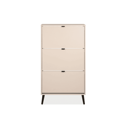 Sapateira COOL 125x70x24cm 3 compartimentos bege