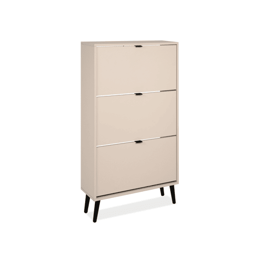 Sapateira COOL 125x70x24cm 3 compartimentos bege