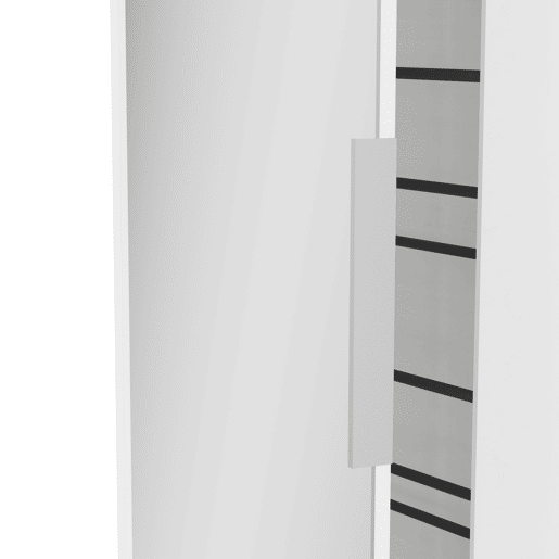 Roupeiro e sapateira EBONY 83x178cm branca 2 portas e 1 espelho