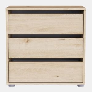 Cómoda BOX II 3 gavetas 60cm carvalho