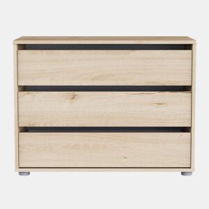 Cómoda BOX II 3 gavetas 80cm carvalho