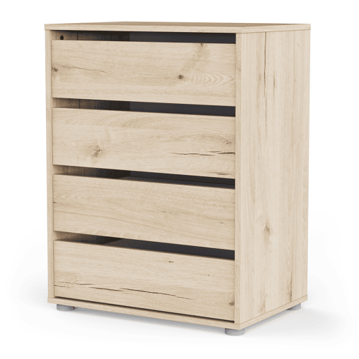 Cómoda BOX II 4 gavetas 60cm carvalho
