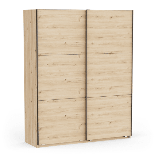 Roupeiro ALHAMBRA 178x223cm 2 portas de correr carvalho