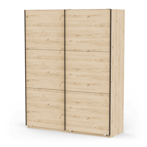 Roupeiro ALHAMBRA 178x223cm 2 portas de correr carvalho