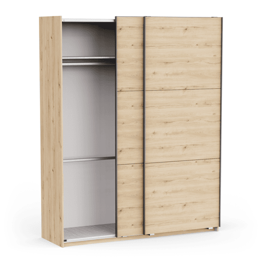 Roupeiro ALHAMBRA 178x223cm 2 portas de correr carvalho