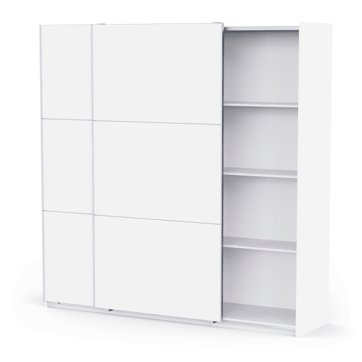 Roupeiro ALHAMBRA 221x223cm 2 portas de correr branco