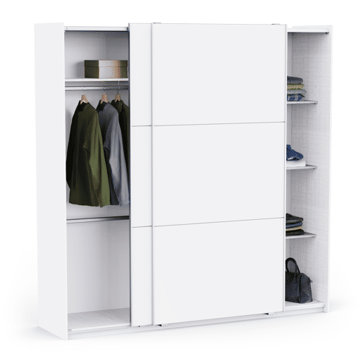 Roupeiro ALHAMBRA 221x223cm 2 portas de correr branco