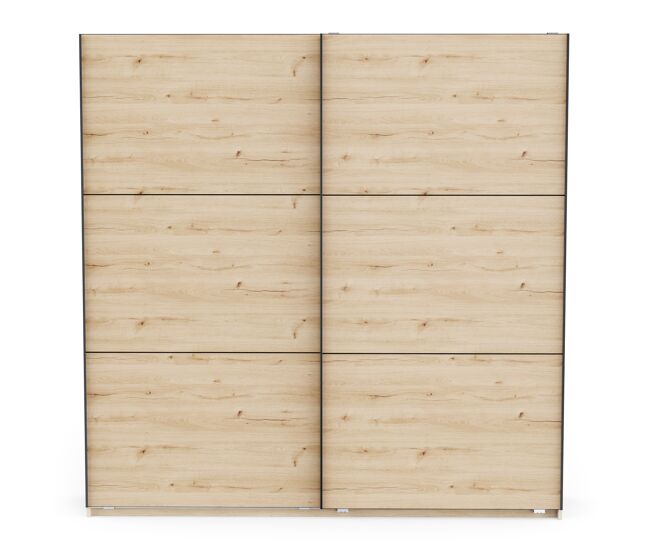 Armario alhambra 221x223cm 2 puertas correderas roble - conforama