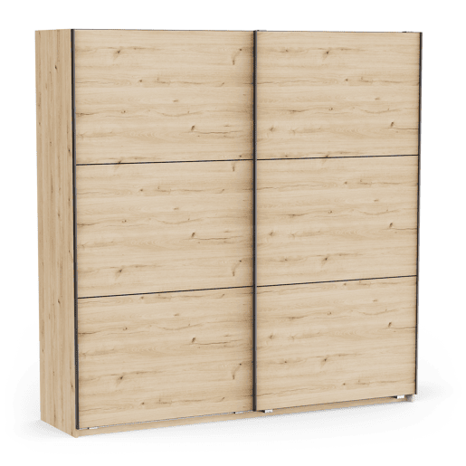 Roupeiro ALHAMBRA 221x223cm 2 portas de correr carvalho